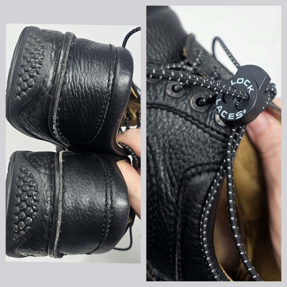Birkenstock Women’s Memphis Black Pebbled Leather Oxford Locking Laces Size 36/5 - Picture 10 of 10